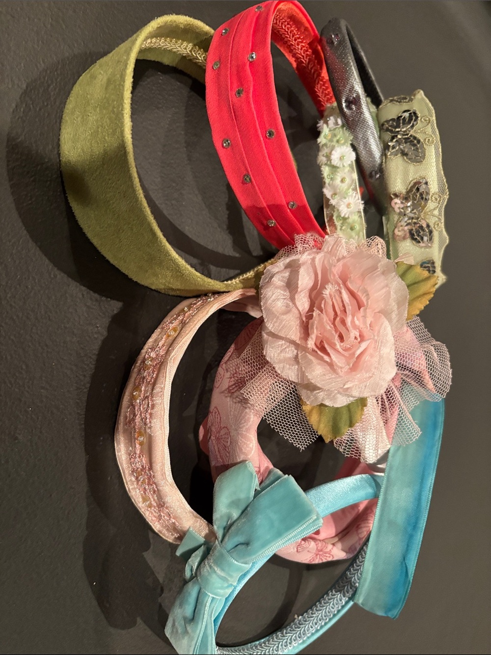 Assorted Women’s Fashion Headbands - Pink, Green, Teal, Red & Gray